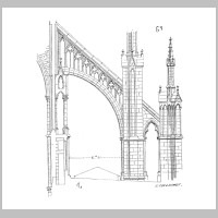 Cathédrale de Amiens, Les arcs-boutants du chœur à double volée et deux culées, Wikipedia,2.JPG